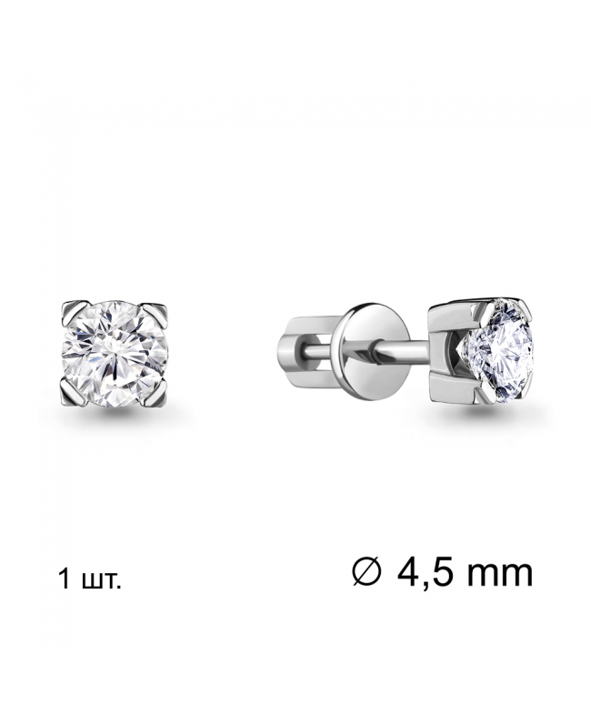 Серьга из серебра с фианитом SWAROVSKI Серьга из серебра с фианитом SWAROVSKI