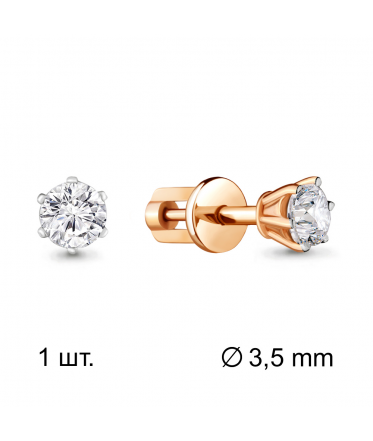 Серьга из серебра с фианитом SWAROVSKI
