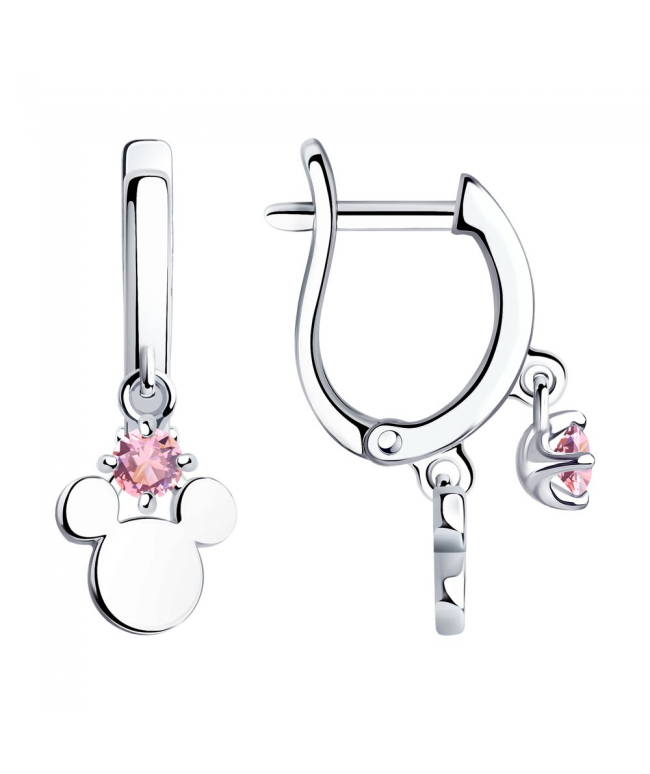 Серьги из серебра с фианитами Серьги из серебра с фианитами