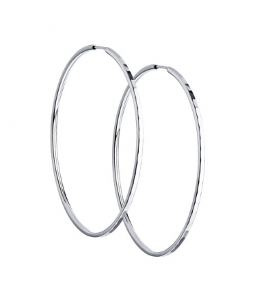 Серьги конго из серебра