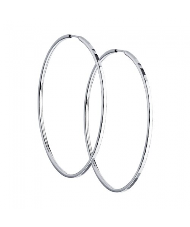 Серьги конго из серебра