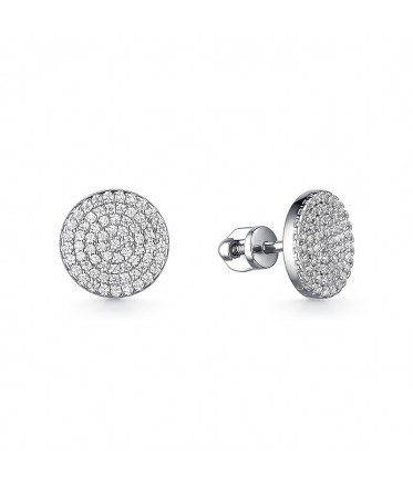 Серьги из серебра с фианитами
