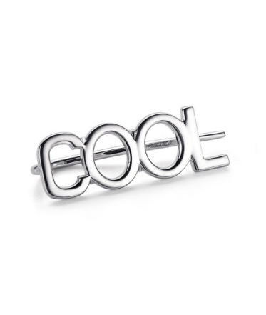 Серьга из серебра без вставок "Coll"