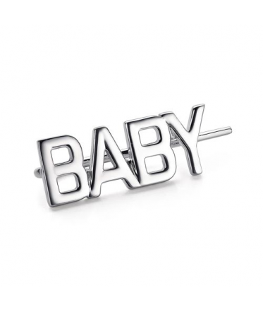 Серьга из серебра без вставок "Baby"