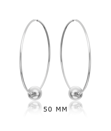 Серьги-конго из серебра