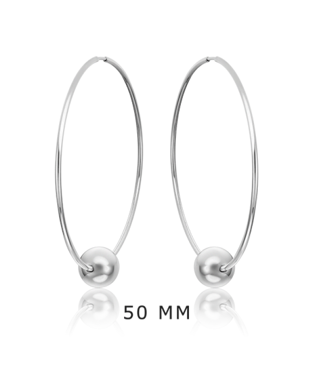 Серьги-конго из серебра Серьги-конго из серебра