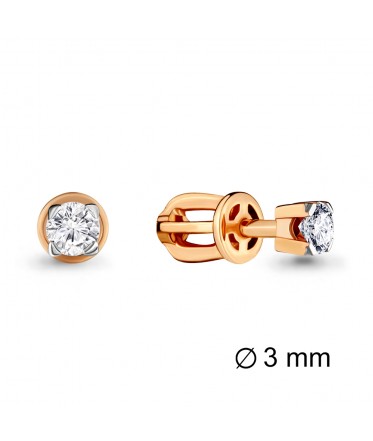 Серьги из золота с фианитом SWAROVSKI