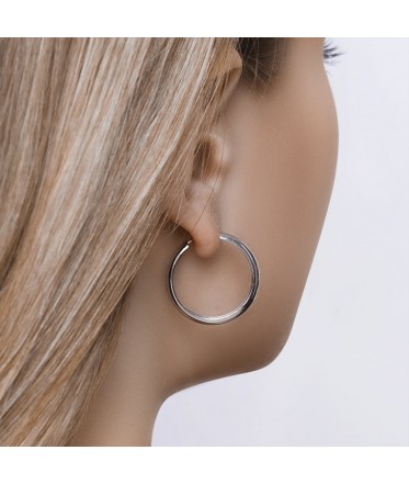 Серьги конго из серебра
