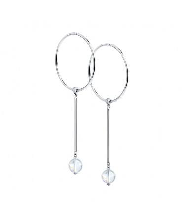 Серьги из серебра с кристаллами Swarovski