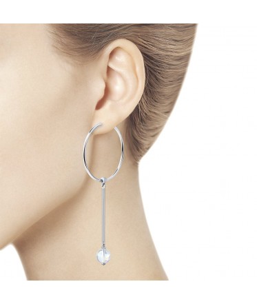 Серьги из серебра с кристаллами Swarovski